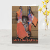 Funny Swingday Karte (Gelbe Blume)