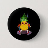 Funny Swinging Pineapple Swinger Button (Vorderseite)