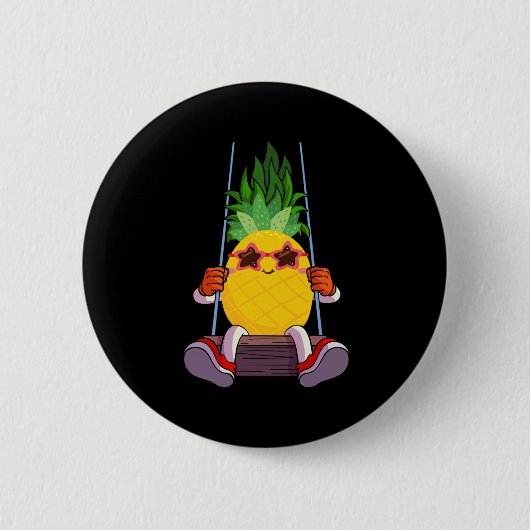 Funny Swinging Pineapple Swinger Button (Vorderseite)