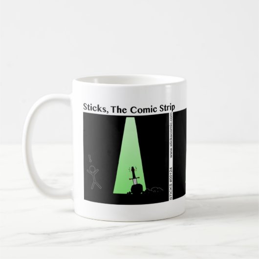 Funny Sword in Stone Stickman Tasse - 124 (Links)