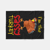 Funny Sy Turkey Matching Family Group Thanksgiving Fleecedecke (Vorderseite (Horizontal))