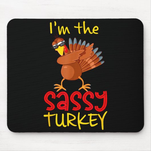 Funny Sy Turkey Matching Family Group Thanksgiving Mousepad (Vorne)