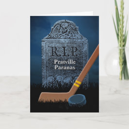 Funny Sympathy Card für das gegnerische Hockey-Tea Karte