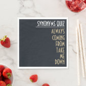 Funny Synonym Rickroll Party Serviette (Beispiel)