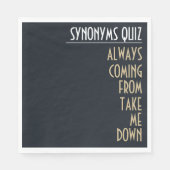 Funny Synonym Rickroll Party Serviette (Vorderseite)