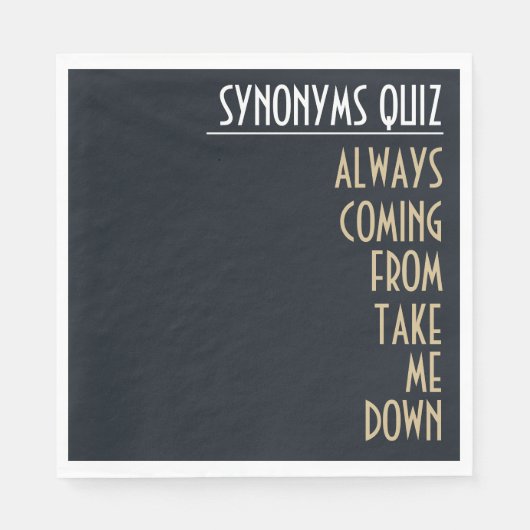 Funny Synonym Rickroll Party Serviette (Vorderseite)