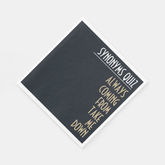 Funny Synonym Rickroll Party Serviette (Ecke)