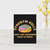 Funny Synonym Rolls Joke Cinnamon Rolls Grammar Pu Karte (Gelbe Blume)