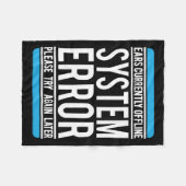 Funny System Error Ears sind derzeit offline. Fleecedecke (Vorderseite (Horizontal))