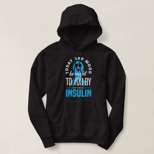 Funny T1D Krieger T2D Krieger Diabetes Bewusstsein Hoodie (Design vorne)
