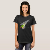 Funny T-rex Cinnamon Conure, Dinosaur Parrot, Birb T-Shirt (Vorne ganz)