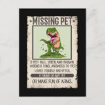 Funny T-Rex Dino Pet Dinosaur Joke Postkarte<br><div class="desc">Funny T-Rex Dino Pet Dinosaurier Joke.</div>