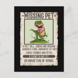 Funny T-Rex Dino Pet Dinosaur Joke Postkarte