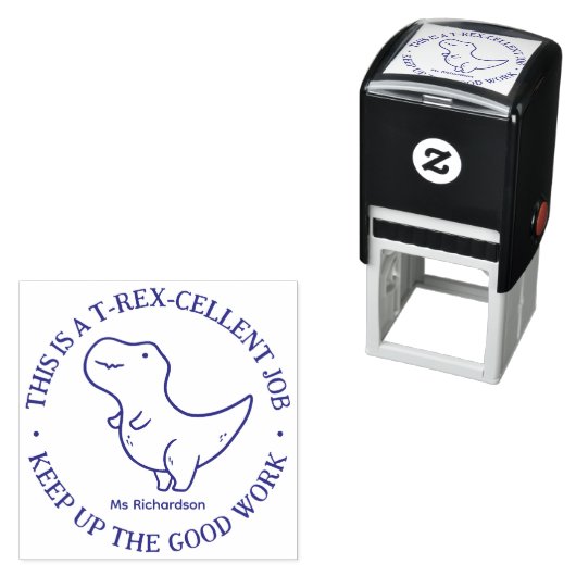 Funny T-Rex Dinosaur Ausgezeichneter Job Lehrer Lo Permastempel (Beispiel)