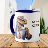 Funny T-Rex Dinosaur Erstes Kaffeebüro Tasse