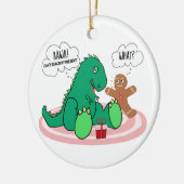 Funny T Rex Dinosaur Gingerbrei Keks Weihnachten Keramik Ornament (Links)