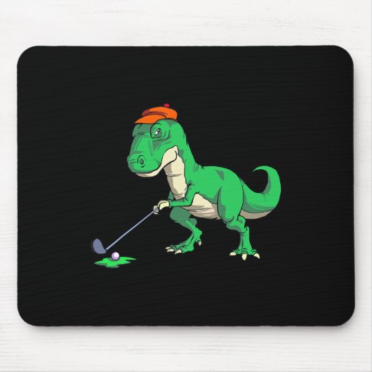 Funny T Rex Dinosaur Golf Gifts Shirts For Men Gol Mousepad (Vorne)