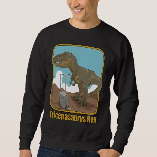 Funny T Rex Dinosaur I'm Unstoppable Bodybuilding Sweatshirt (Vorderseite)