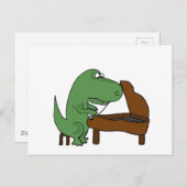 Funny T-Rex Dinosaur Klavier spielen Postkarte (Vorne/Hinten)
