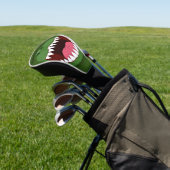 Funny T Rex dinosaur mouth cartoon illustration Golf Headcover (In SItu)