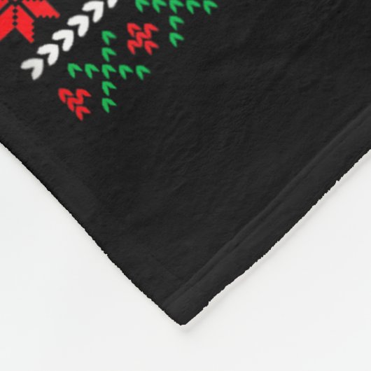 Funny T-rex Dinosaur Ugly Christmas Pajama Xmas Fleecedecke (Ecke)