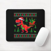 Funny T-rex Dinosaur Ugly Christmas Pajama Xmas Mousepad (Mit Mouse)