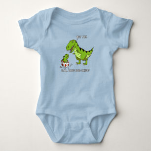Funny T-Rex Dinosaur Vater existiert Gott Atheist Baby Strampler