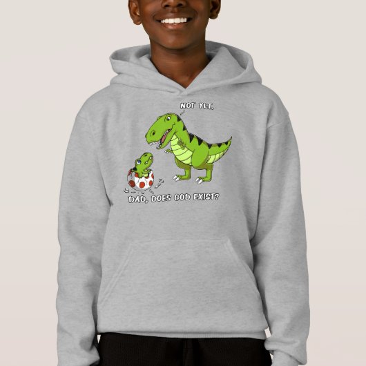 Funny T-Rex Dinosaur Vater existiert Gott Atheist Hoodie (Vorderseite)