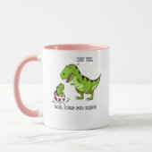 Funny T-Rex Dinosaur Vater existiert Gott Atheist Tasse (Links)