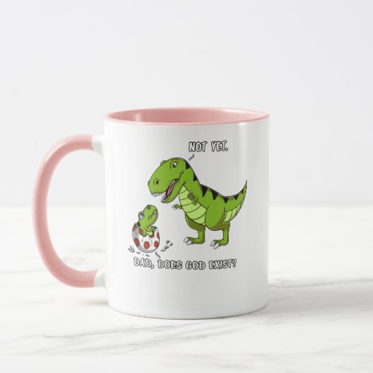 Funny T-Rex Dinosaur Vater existiert Gott Atheist Tasse (Links)