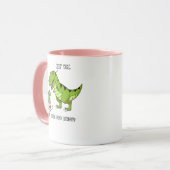 Funny T-Rex Dinosaur Vater existiert Gott Atheist Tasse (Vorderseite Links)