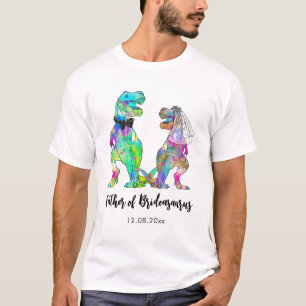 Funny T-Rex Dinosaur Vater von Brideasaurus T-Shirt