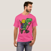 Funny T-Rex Dinosaur Wandern T-Shirt (Vorne ganz)