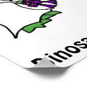 Funny T-rex Dinosaurier Bride und Groom Poster (Ecke)