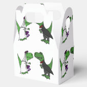 Funny T-rex Dinosaurier Bride und Groom Wedding Ar Geschenkschachtel (Geöffnet)