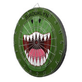 Funny T Rex Dinosaurier Cartoon Dartscheibe (Vorderseite rechts)