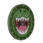 Funny T Rex Dinosaurier Cartoon Dartscheibe (Vorderseite Links)