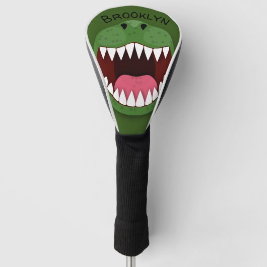 Funny T Rex Dinosaurier Cartoon Golf Headcover (Vorderseite)