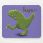 Funny t rex Dinosaurier Cartoon Illustration Mousepad (Vorne)