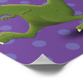 Funny t rex Dinosaurier Cartoon Illustration Poster (Ecke)