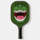 Funny T Rex Dinosaurier Cartoon Pickleball Schläger (Vorderseite)