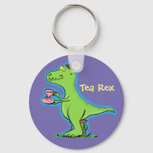Funny T rex dinosaurier Cartoon Schlüsselanhänger