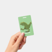 Funny T rex dinosaurier Cartoon Spaß Ausweis (Handheld)