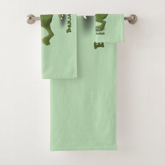 Funny T rex dinosaurier Cartoon Spaß Badhandtuch Set (Insitu)