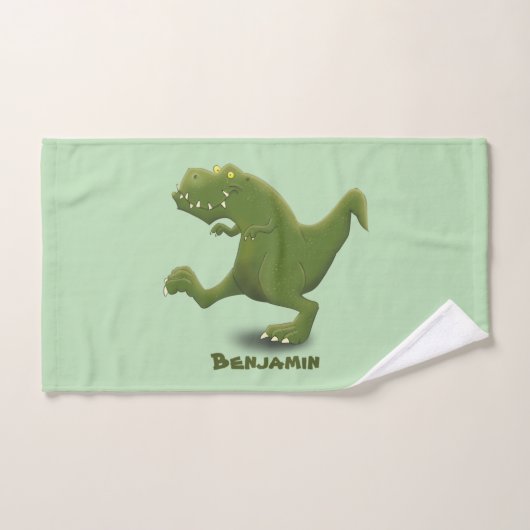 Funny T rex dinosaurier Cartoon Spaß Badhandtuch Set (Handtuch)