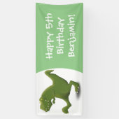 Funny T rex dinosaurier Cartoon Spaß Banner (Vertikal)