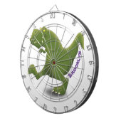 Funny T rex dinosaurier Cartoon Spaß Dartscheibe (Vorderseite rechts)