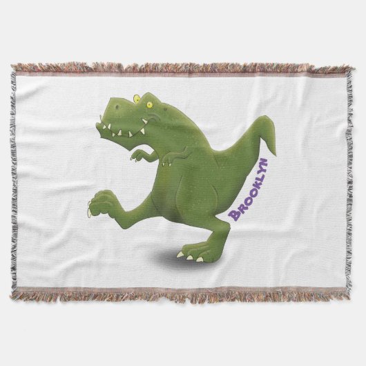 Funny T rex dinosaurier Cartoon Spaß Decke (Vorderseite)