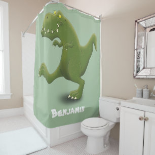Funny T rex dinosaurier Cartoon Spaß Duschvorhang