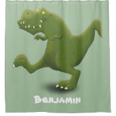 Funny T rex dinosaurier Cartoon Spaß Duschvorhang (Vorderseite)